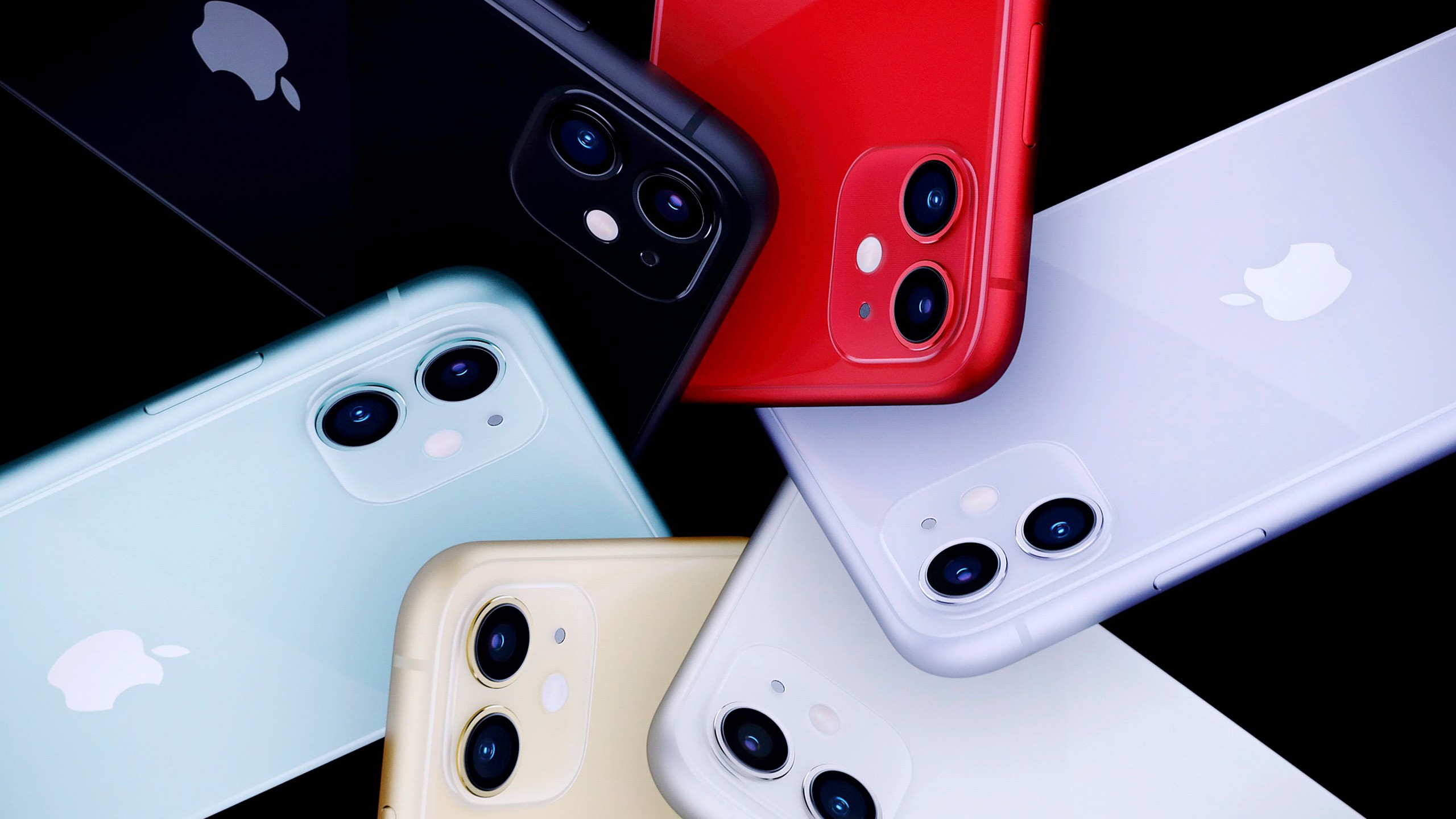 iPhone 11 in every color Wallpaper 2k Quad HD ID:3921