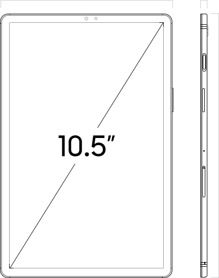 Illustrated image of Galaxy Tab S5e.