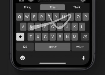 Swipe-type on iOS 13 keyboard