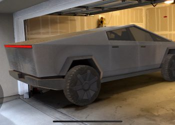 Tesla Cybertruck garage fitting