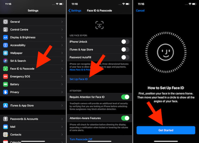 Set up Face ID on iPhone