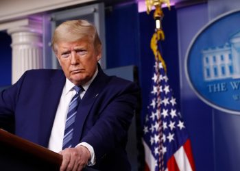 President Donald Trump speaks during a coronavirus task force briefing at the White House, Sunday, April 5, 2020, in Washington. (AP Photo/Patrick Semansky)