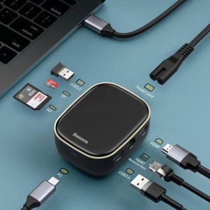 Baseus 2 In 1 USB-C Hub+USB Wall Charger Docking Station Adapter